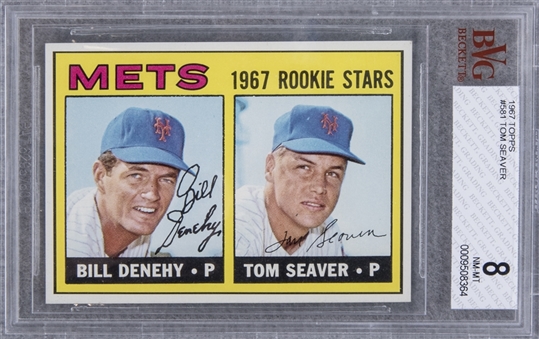 1967 Topps #581 Tom Seaver Rookie Card - BVG NM-MT 8